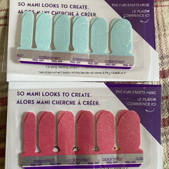 Color Street Makeup Colorstreet Set Of 4 Nail Strips And 2 Hole